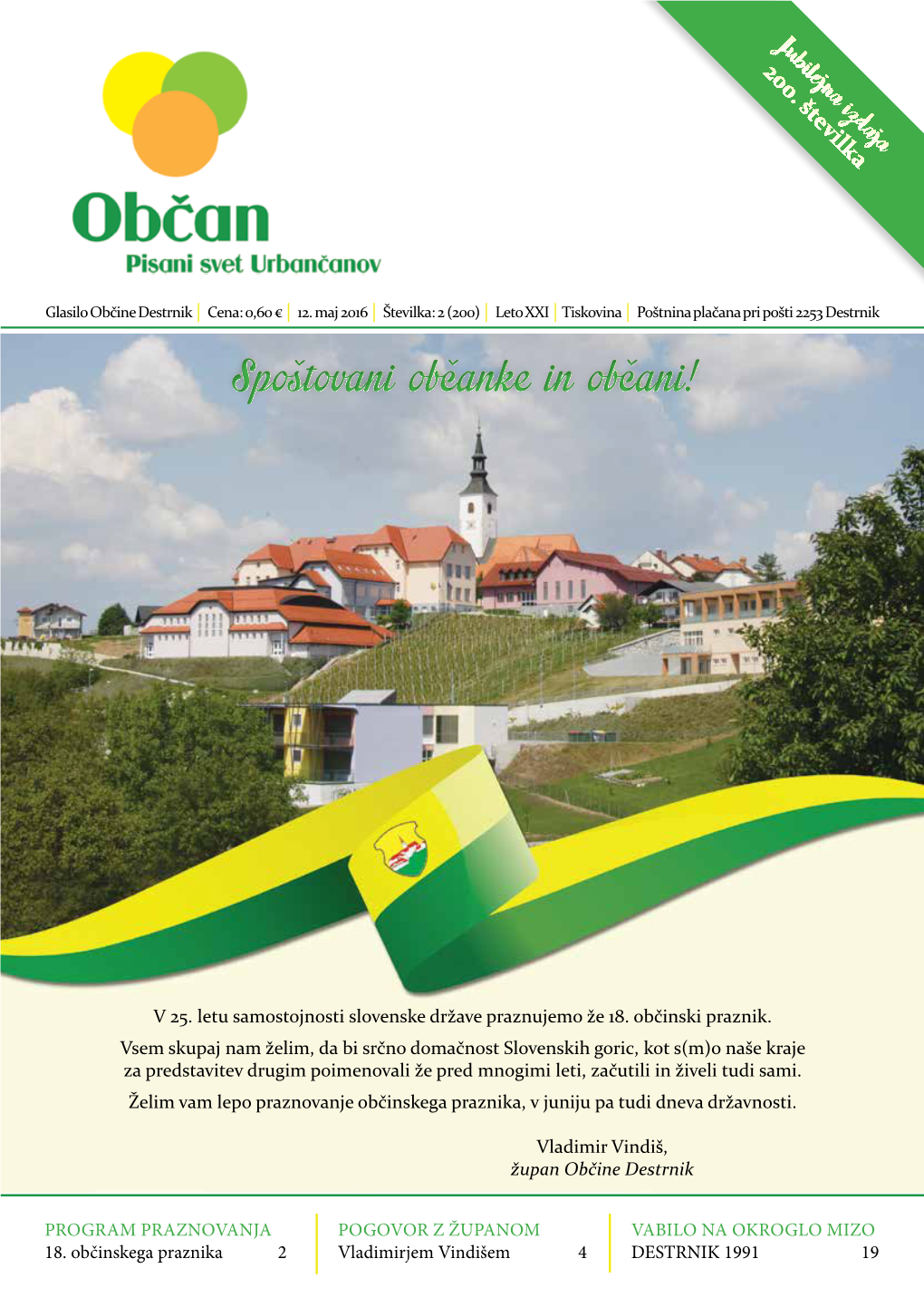 Spoštovani Občanke in Občani!