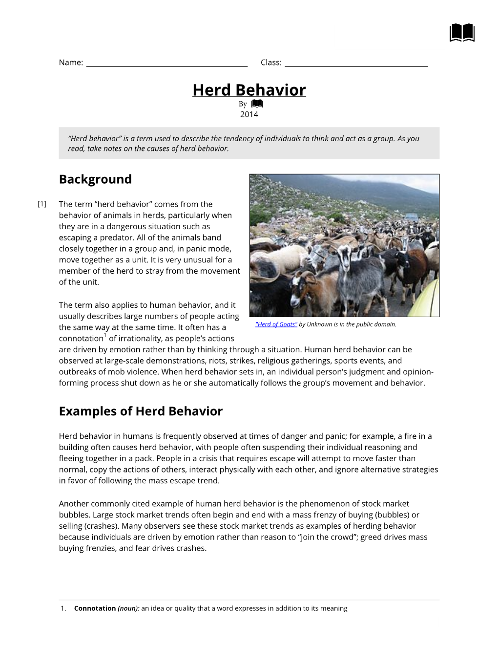 Herd Behavior by 2014