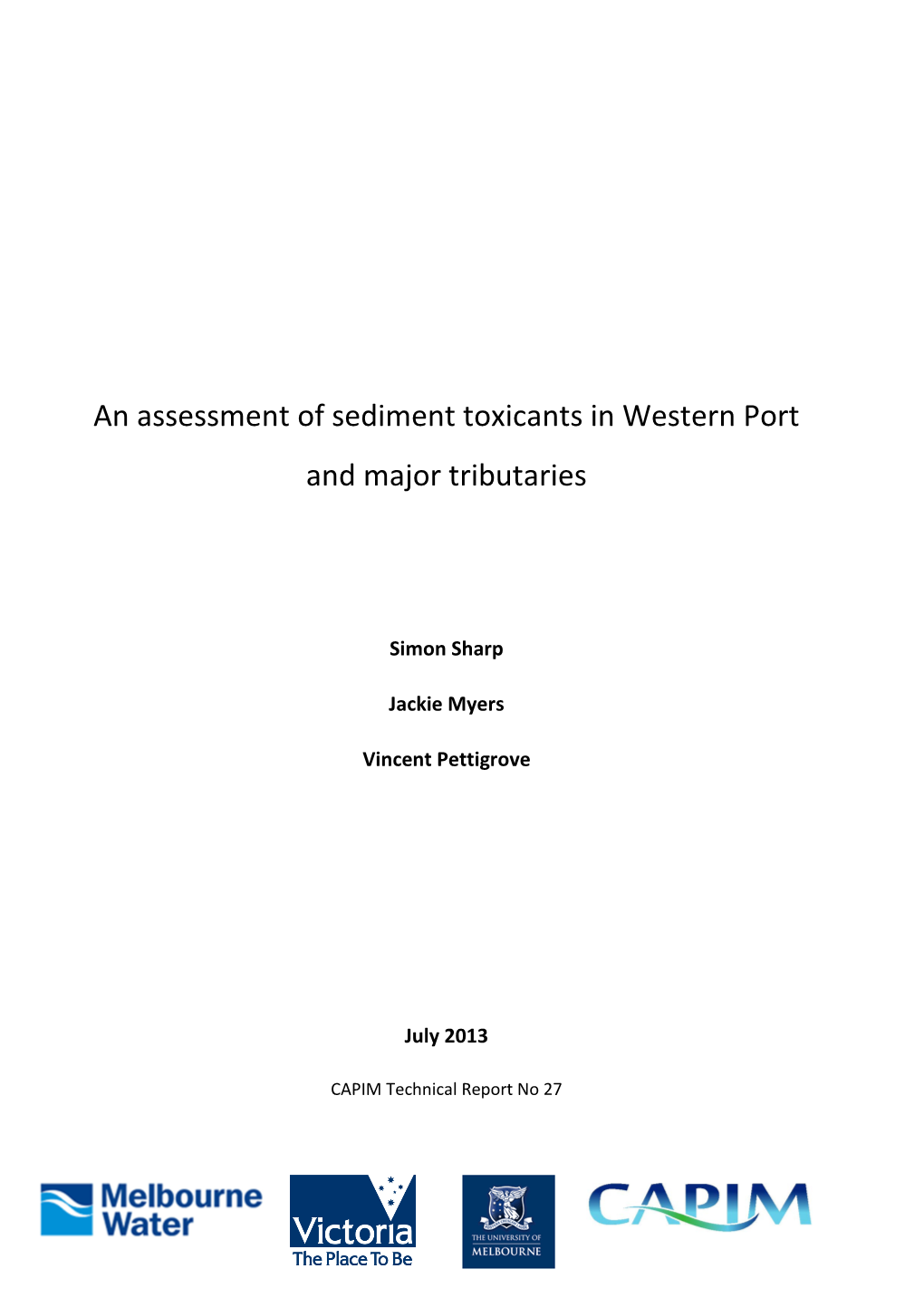 An Assessment of Sediment Toxicants in Western Port and Major Tributaries