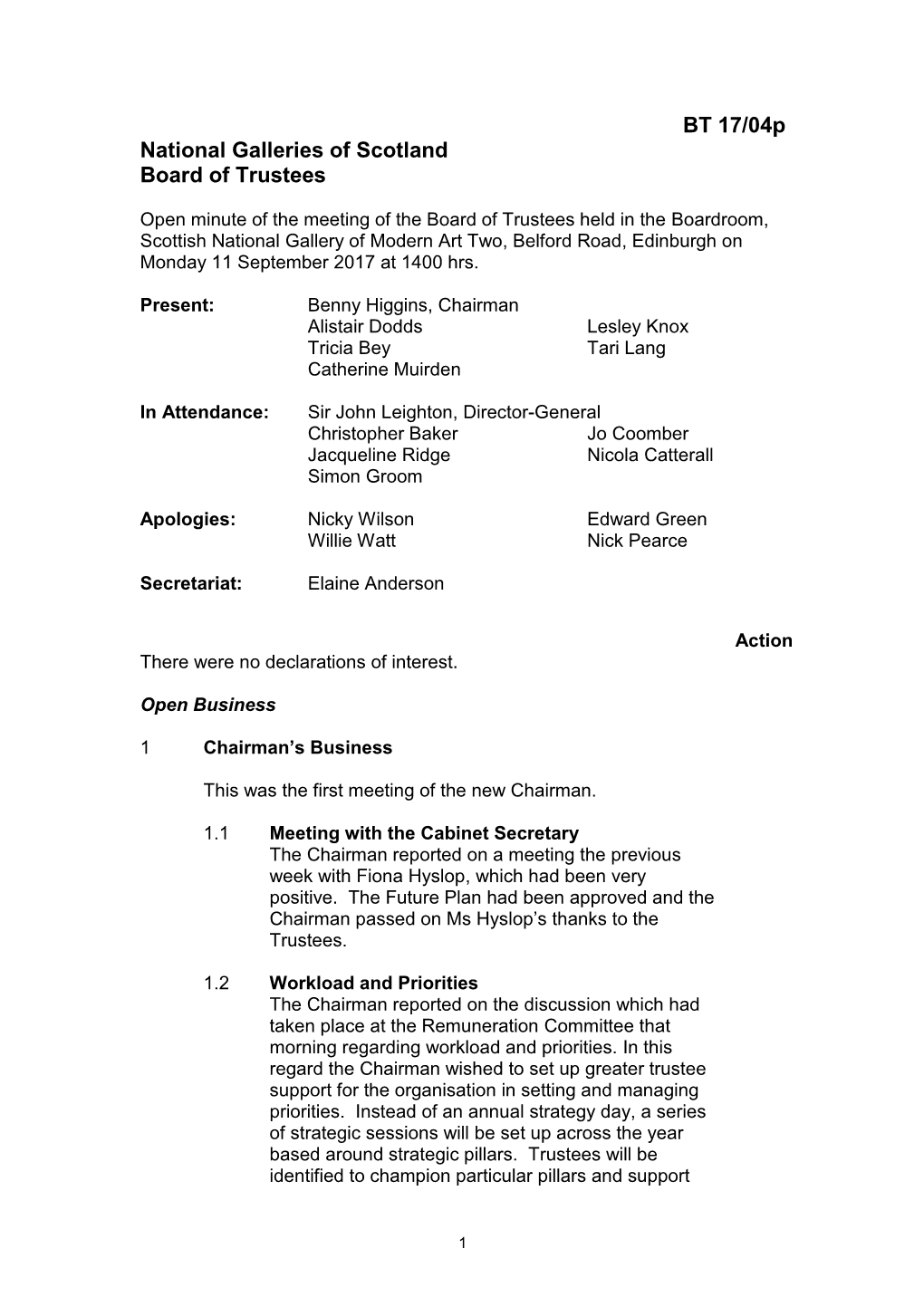 BT 17/04P National Galleries of Scotland Board of Trustees