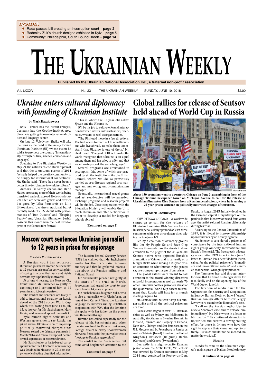 The Ukrainian Weekly, 2018