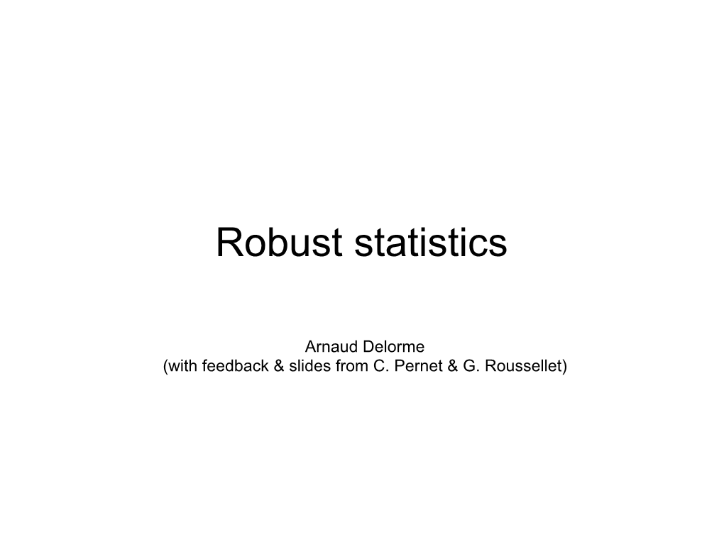 Robust Statistics