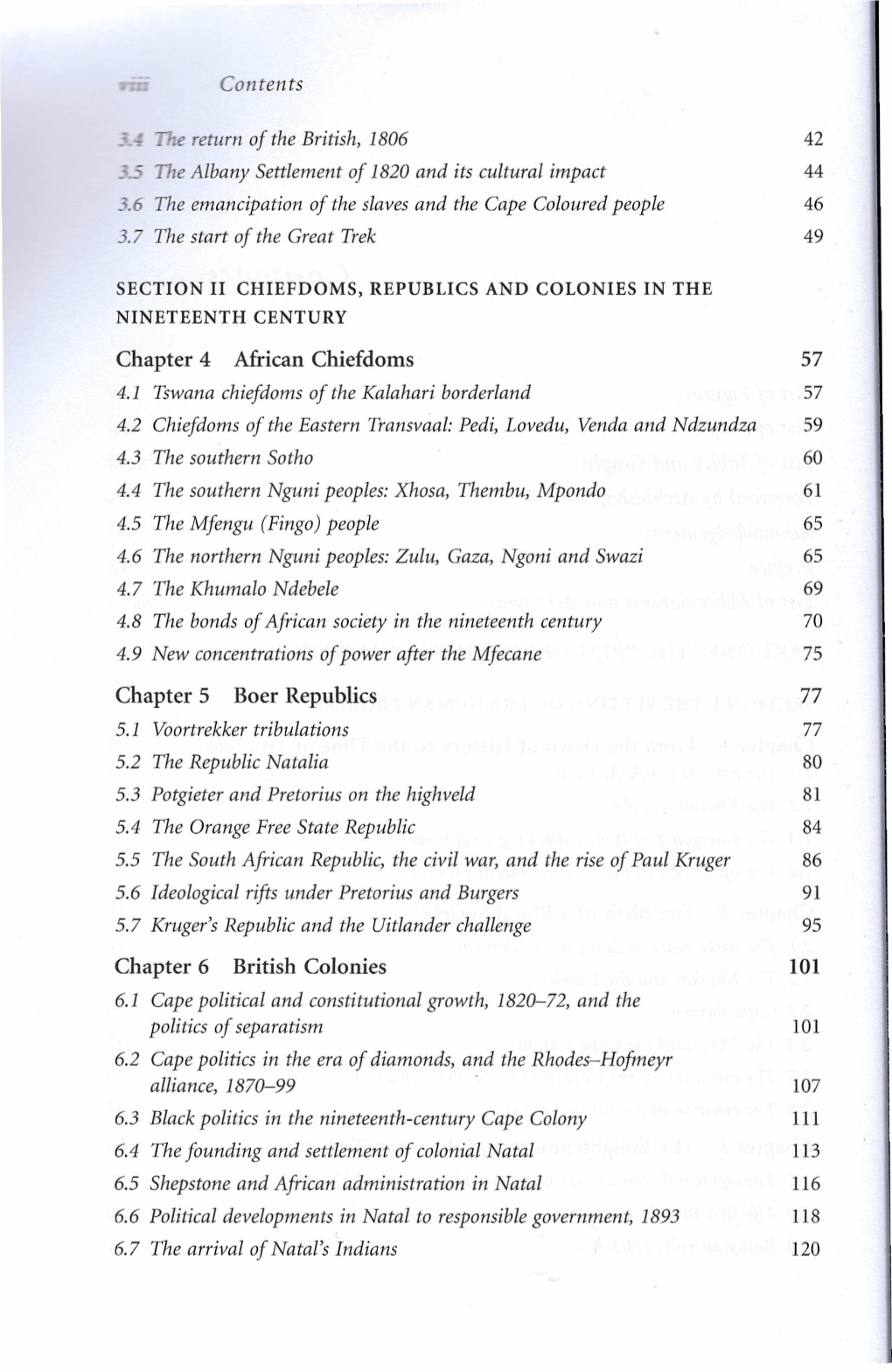Chapter 4 African Chiefdoms 57 Chapter 5 Boer Republics 77