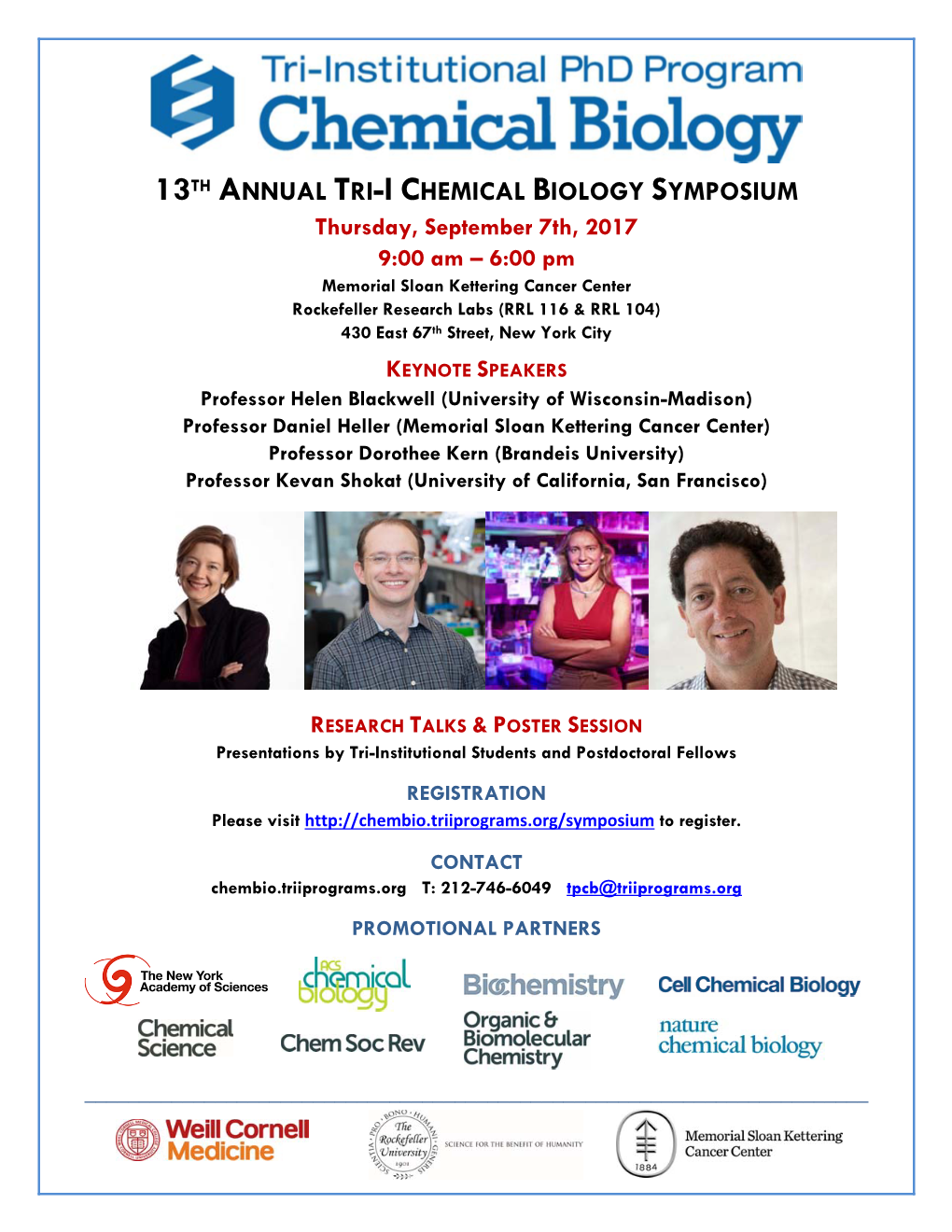 13Th Annual Tri-I Chemical Biology Symposium