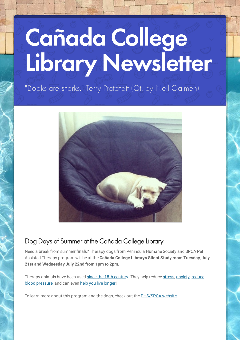 Cañada College Library Newsletter 