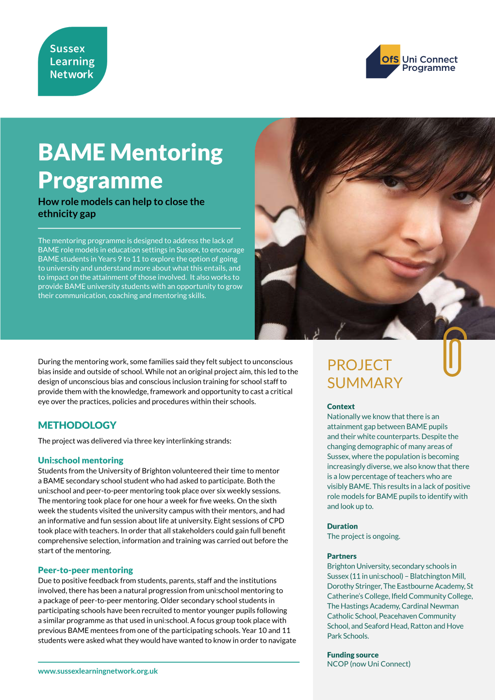 BAME Mentoring Programme How Role Models Can Help to Close the Ethnicity Gap