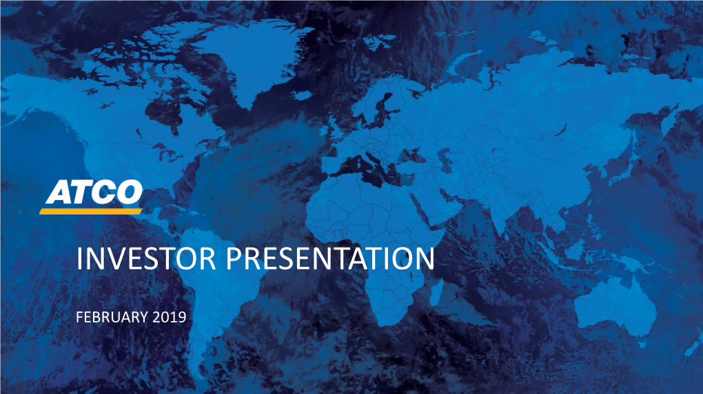 February 2019 Investor Presentation