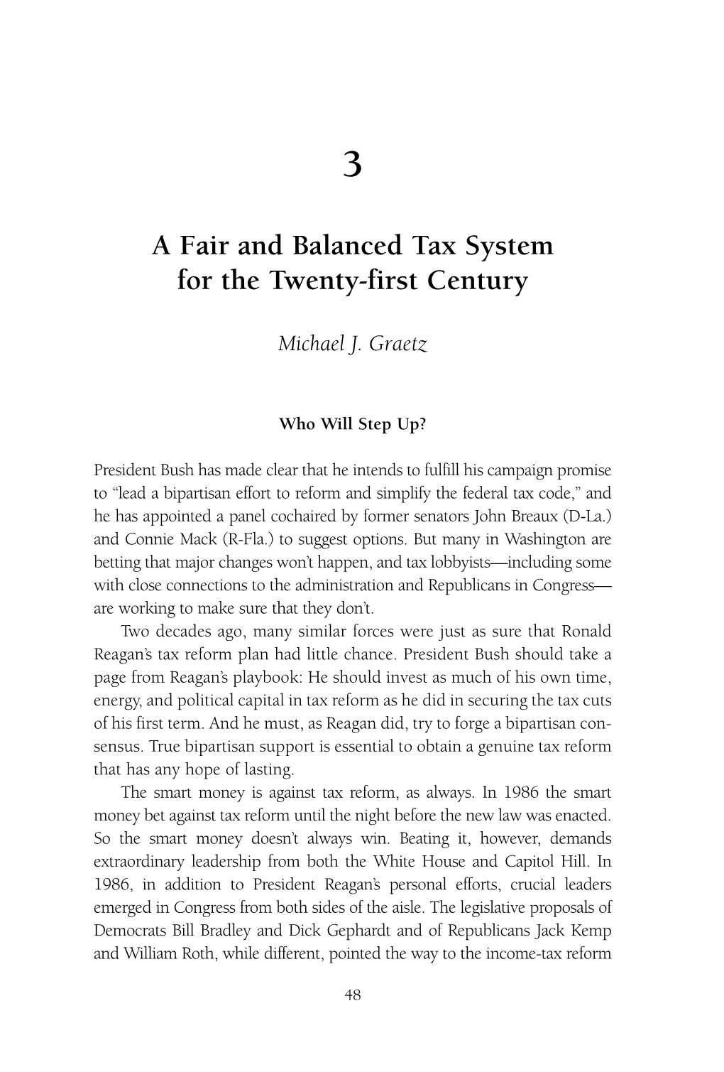 A Fair and Balanced Tax System for the Twenty-First Century