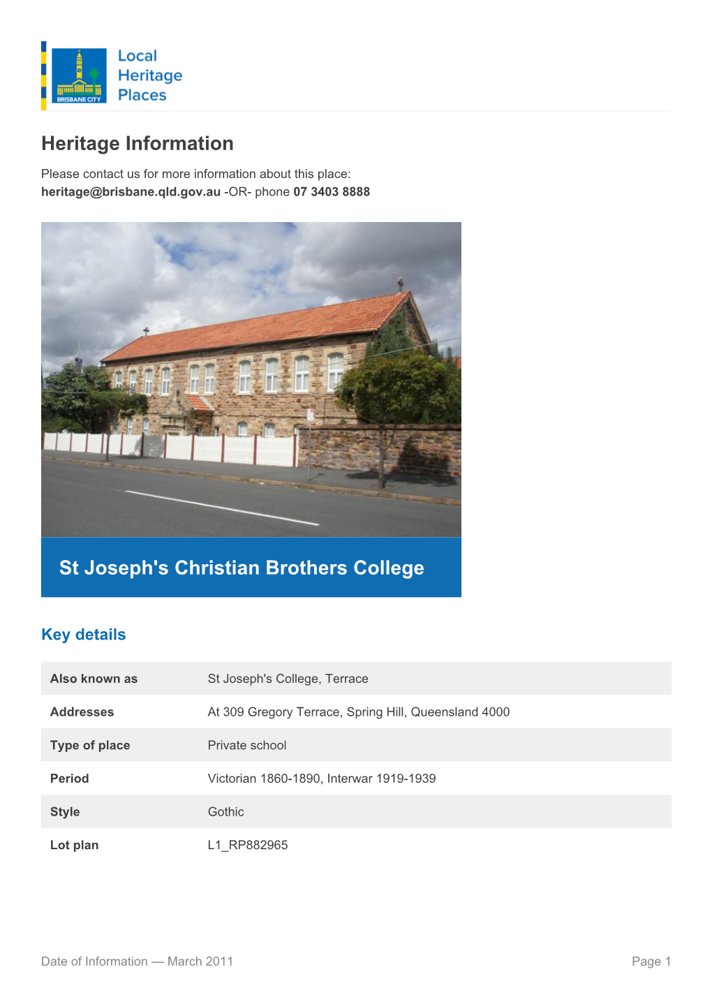 St Joseph's Christian Brothers College