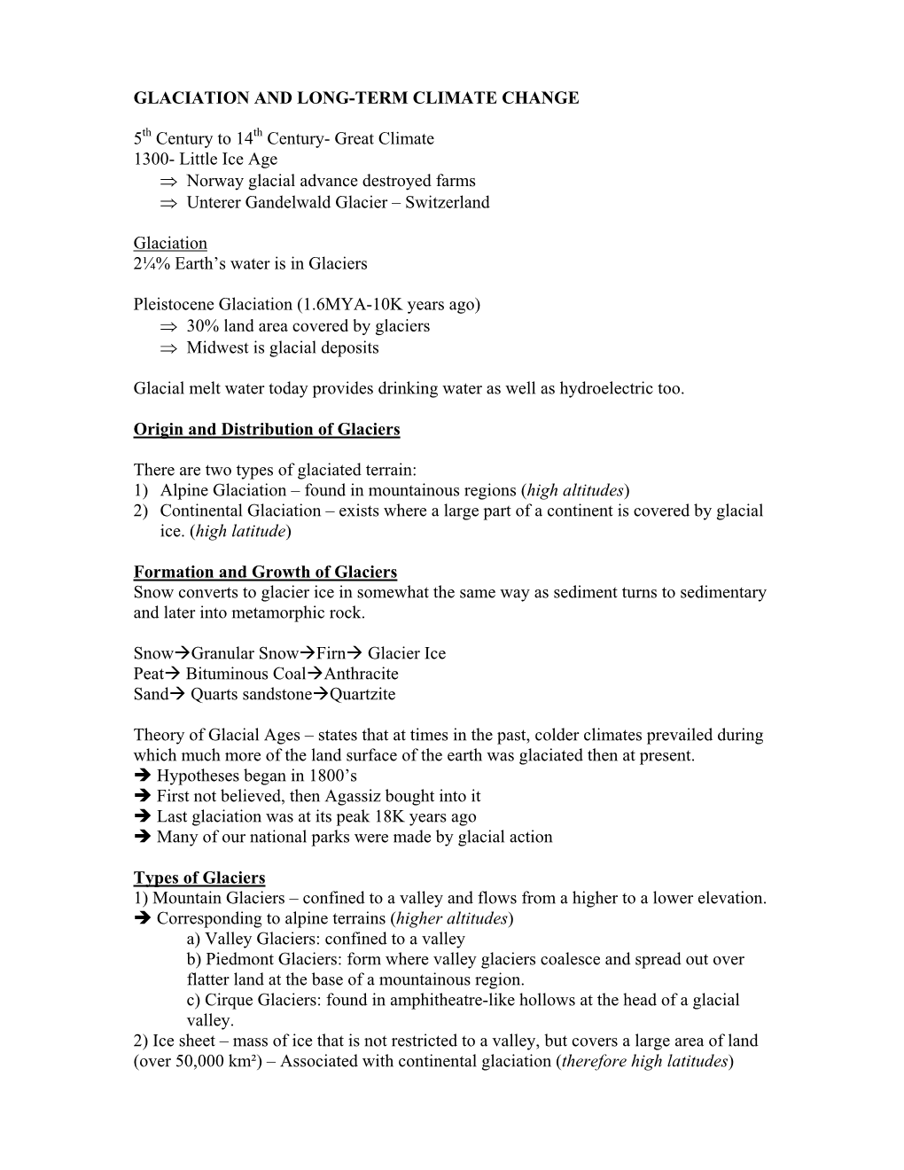 Glaciation and Long-Term Climate Change 5