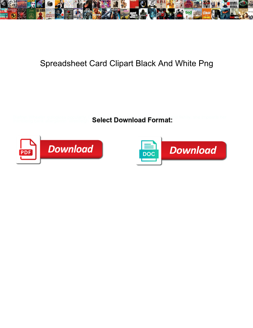 Spreadsheet Card Clipart Black and White Png