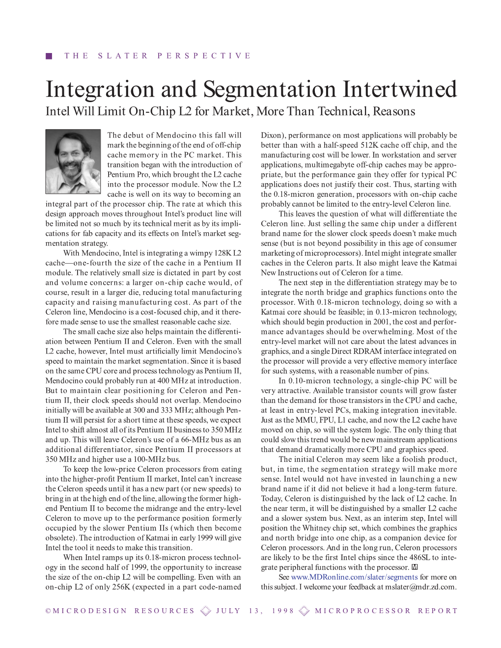 The Slater Perspective: Integration and Segmentation Intertwined: 7