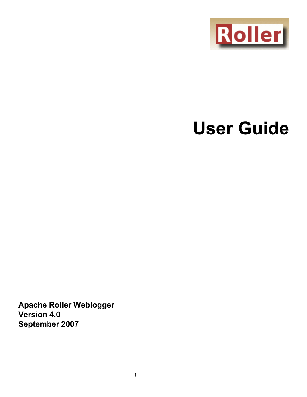 User Guide Apache Roller Weblogger Version 4.0