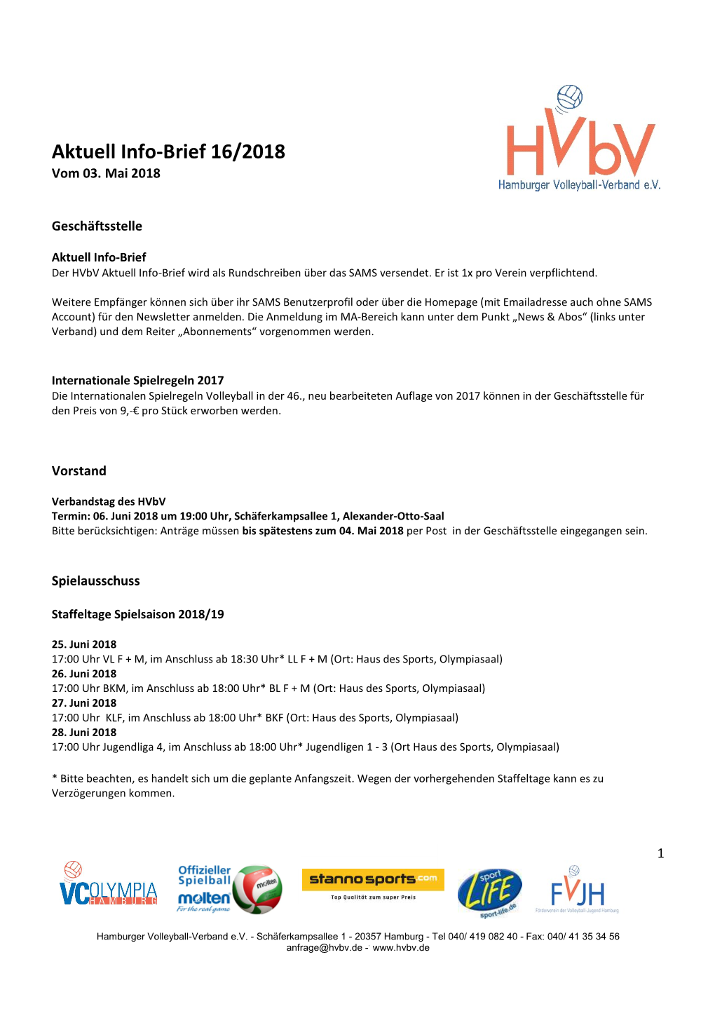 Aktuell Info-Brief 16/2018 Vom 03