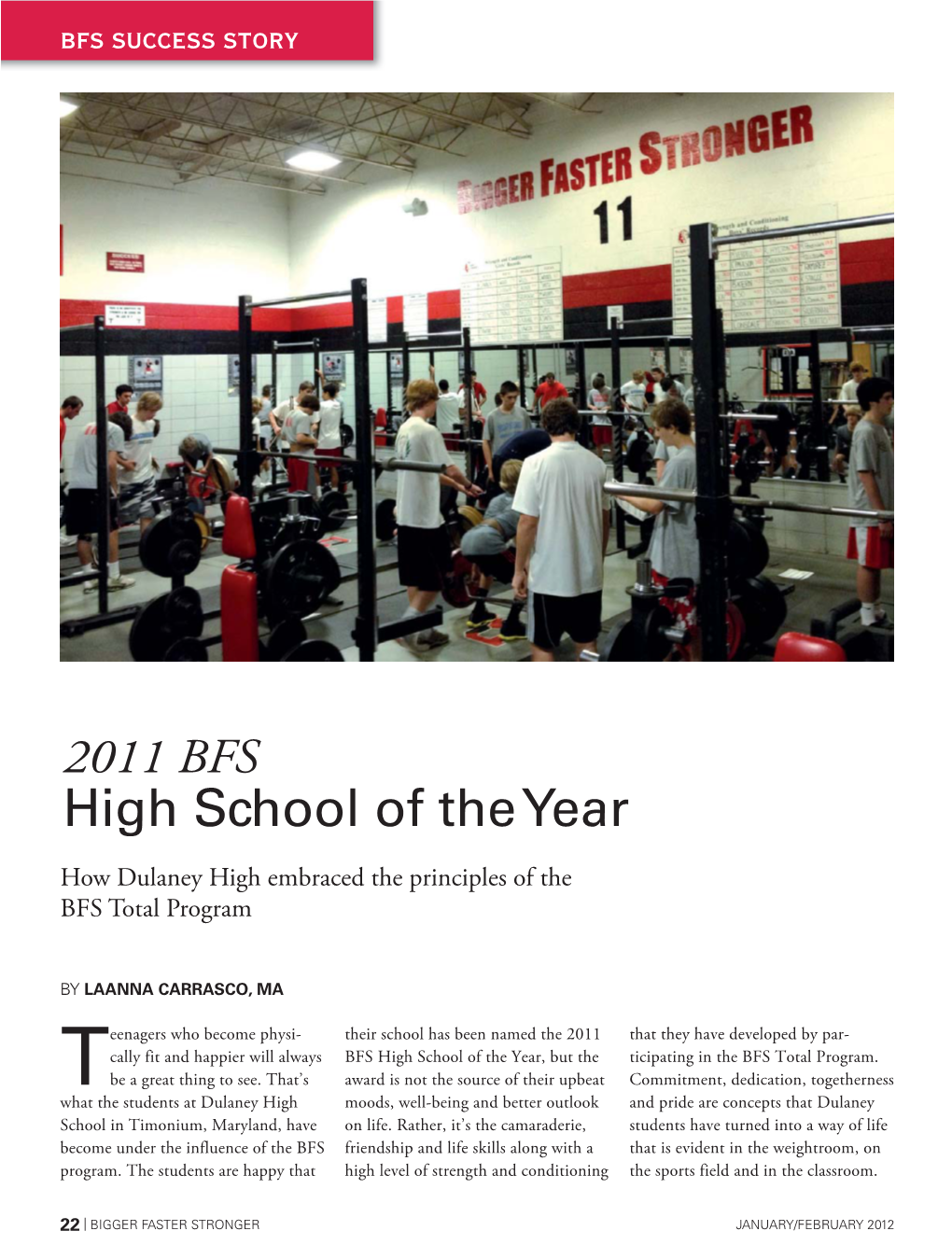 2011 BFS High School of the Year
