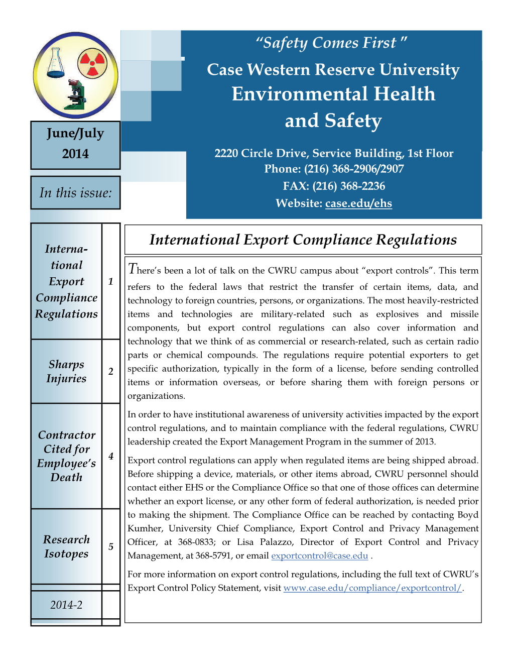 Environmental Health and Safety