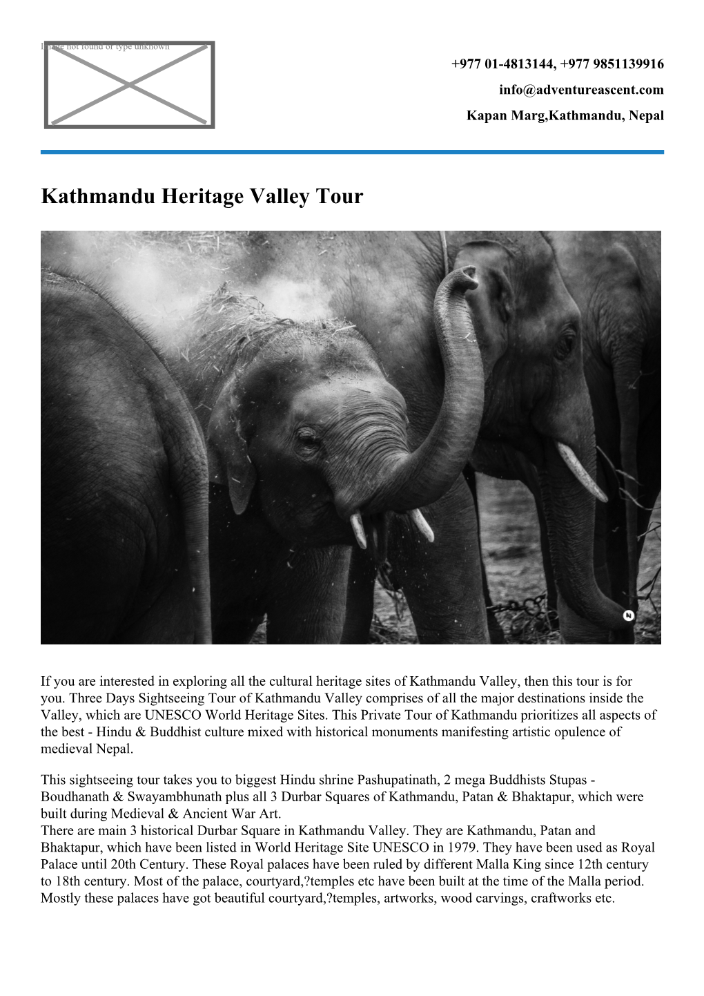 Kathmandu Heritage Valley Tour