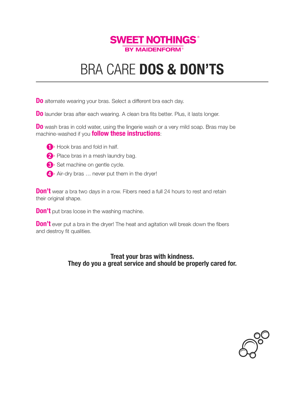 Bra Fit Guide Bra Care Dos & Don'ts Shapewear Fit Tips