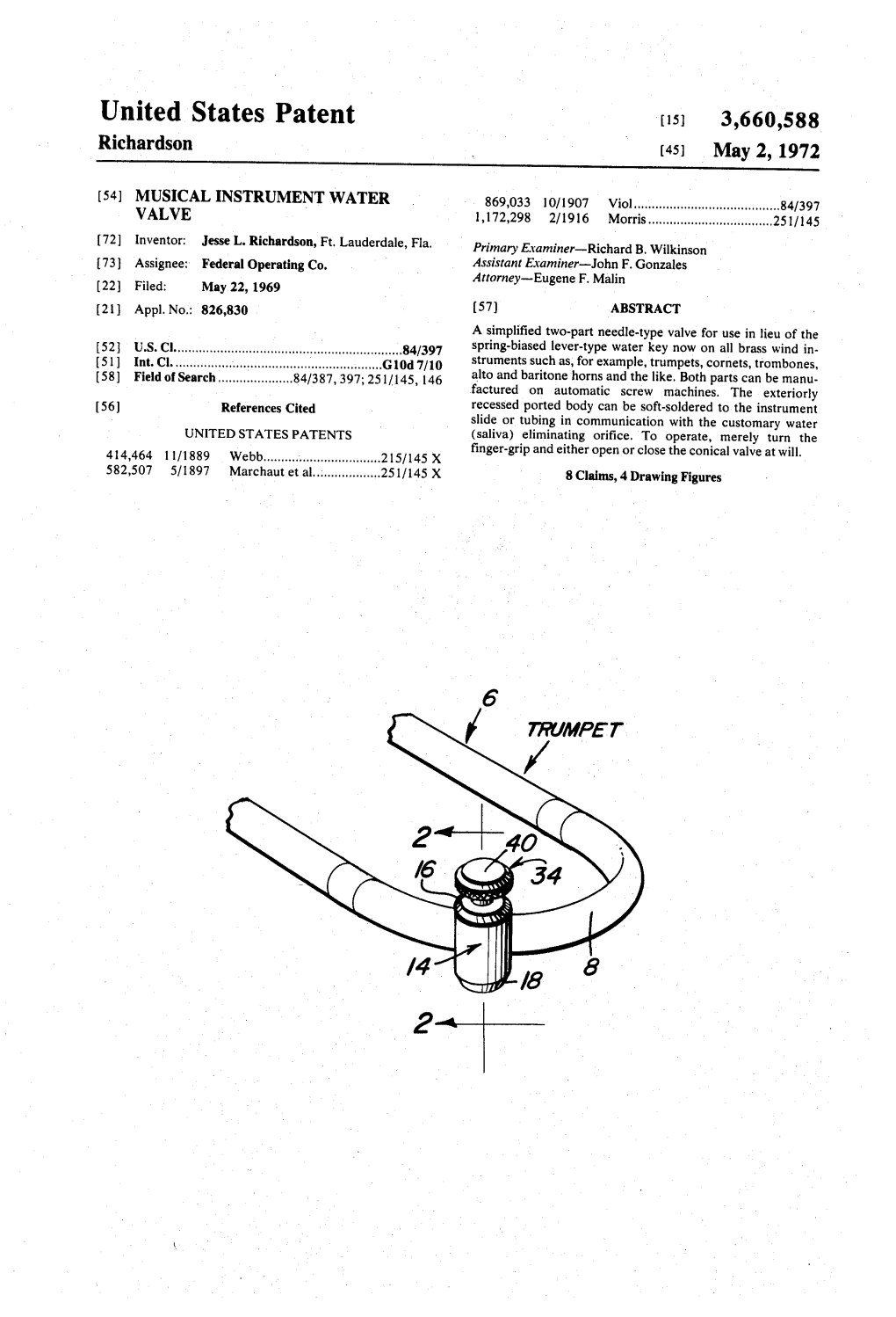 United States Patent I '[151 3,660,588 [451 May 2, 1972