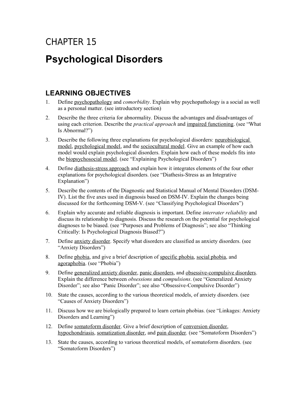 Psychological Disorders s1