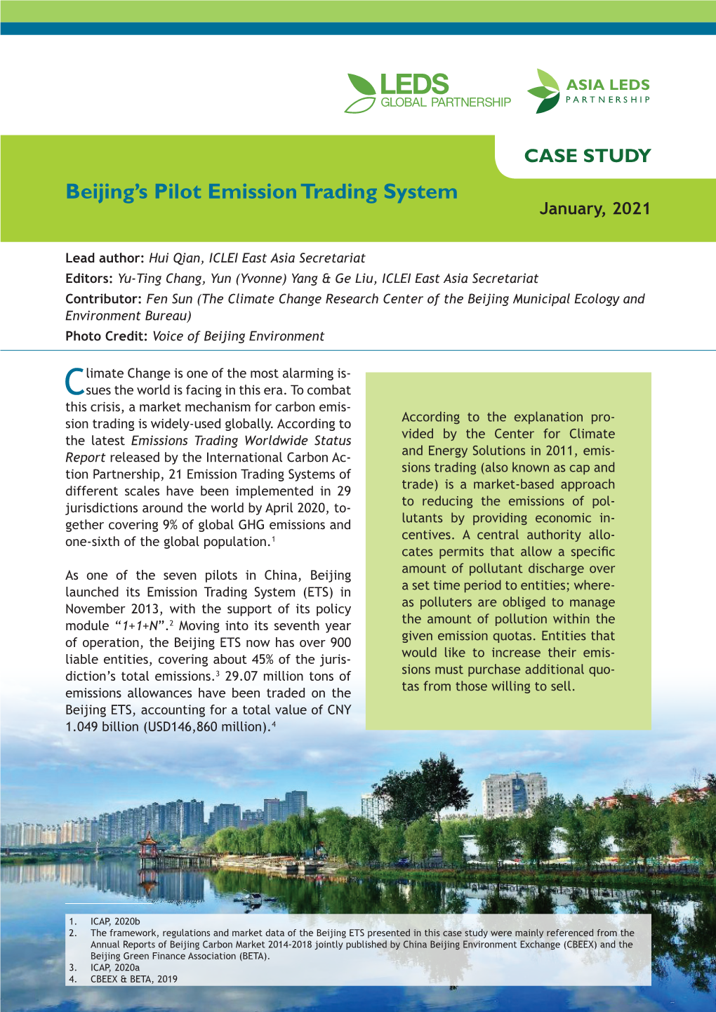 Beijing's Pilot Emission Trading System