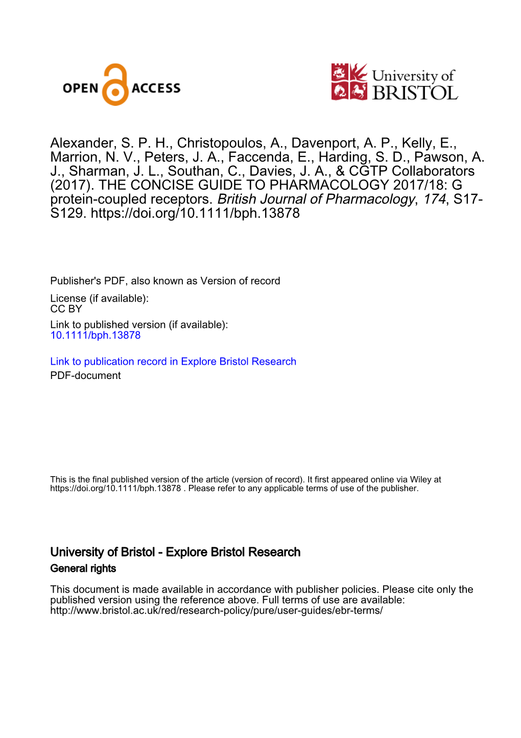 G Protein-Coupled Receptors