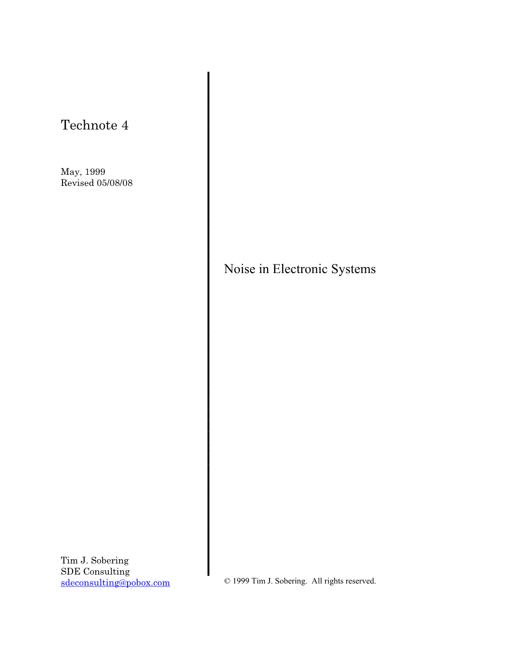 Technote 4 Noise in Electronic Systems