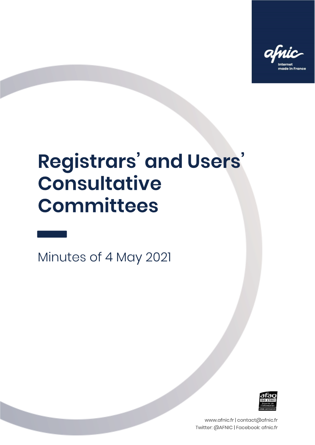 Registrars' and Users' Consultative Committees