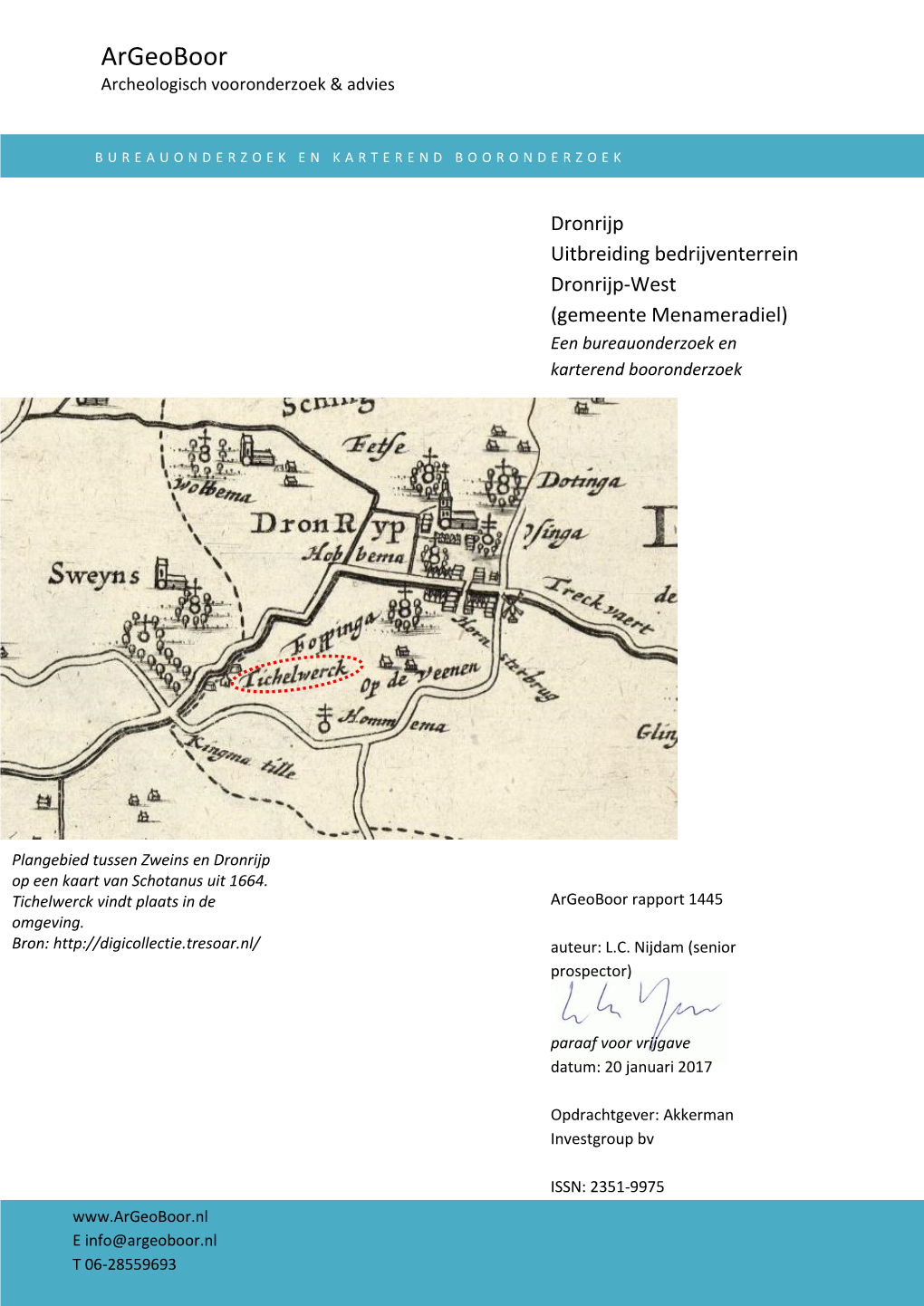 Argeoboor Rapport 1445 Dronrijp-West (Gemeente Menameradiel).Pdf