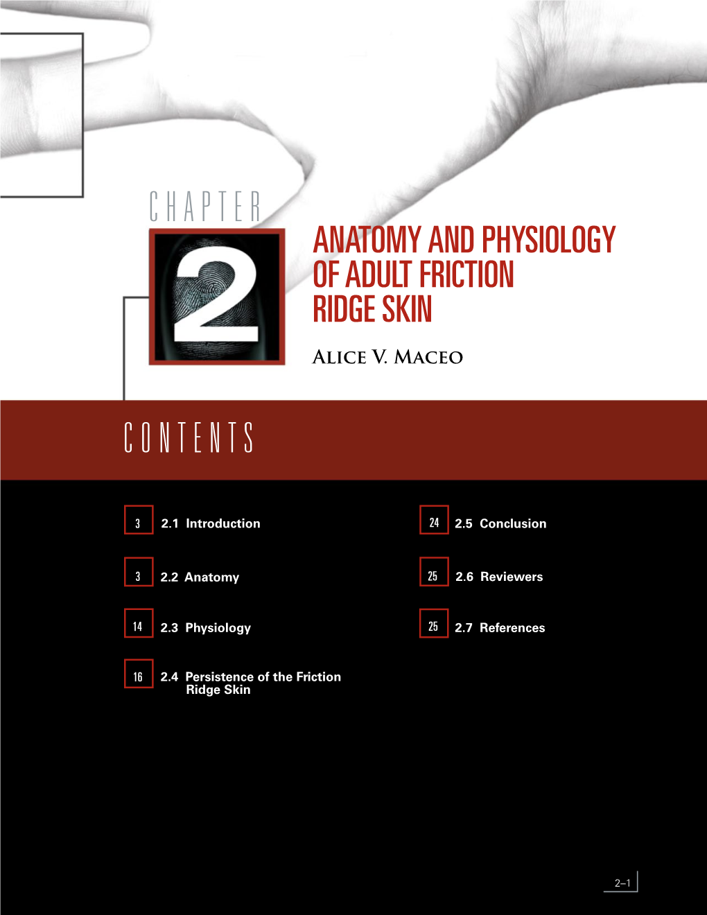 Chapter 2: Anatomy and Physiology of Adult Friction Ridge Skin