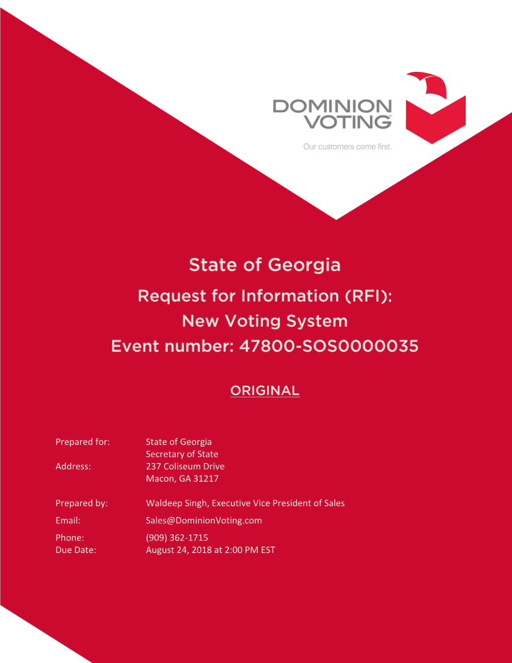 Dominion Voting Systems, Inc