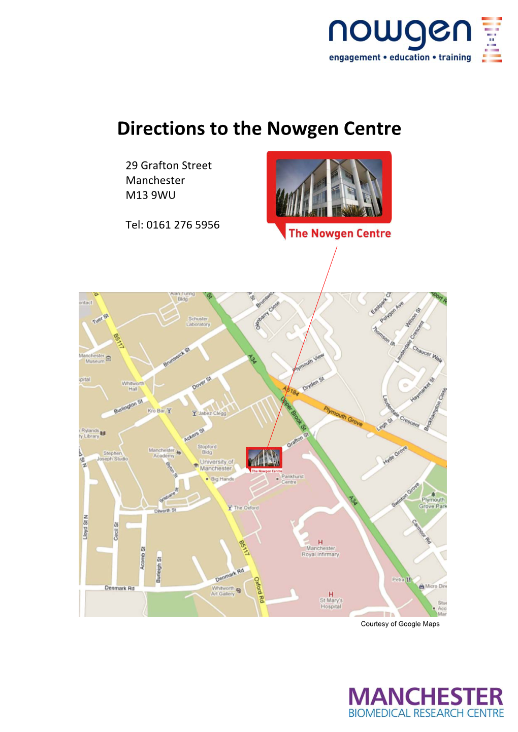 Directions to the Nowgen Centre