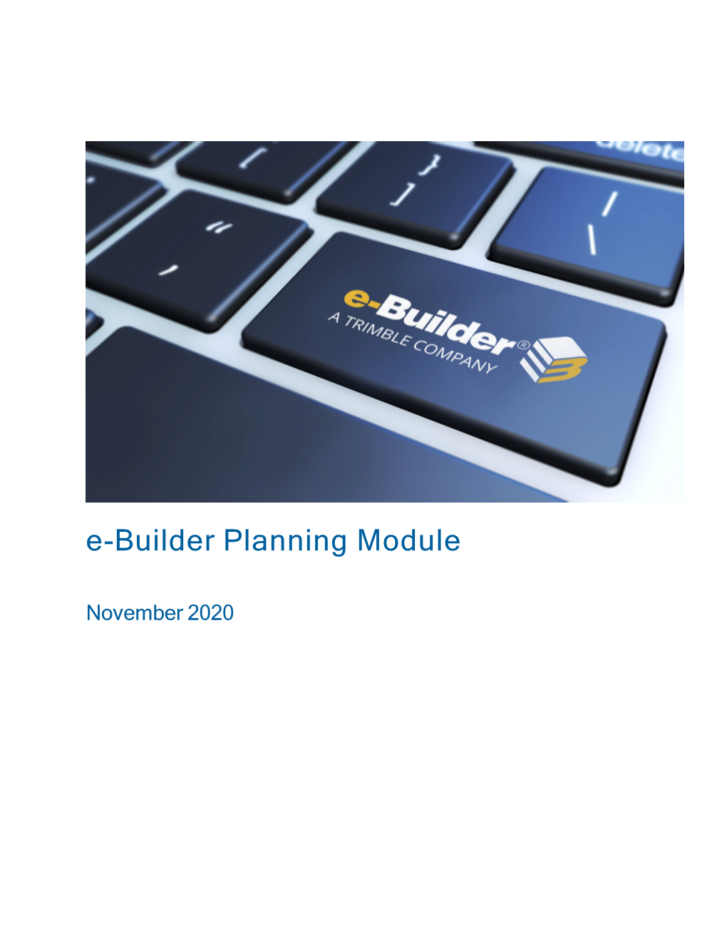 E-Builder Planning Module