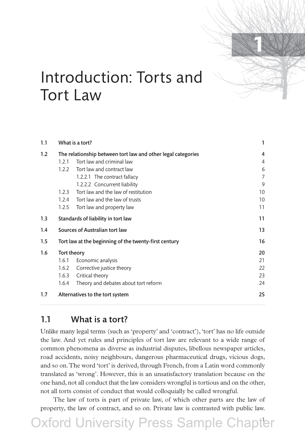 Torts and Tort Law