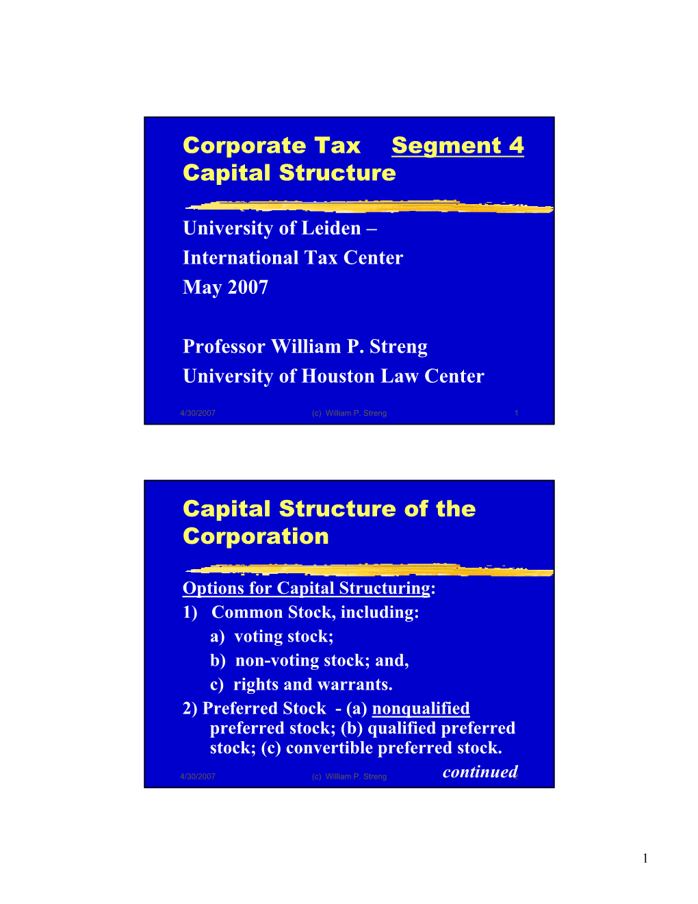 Capital Structure