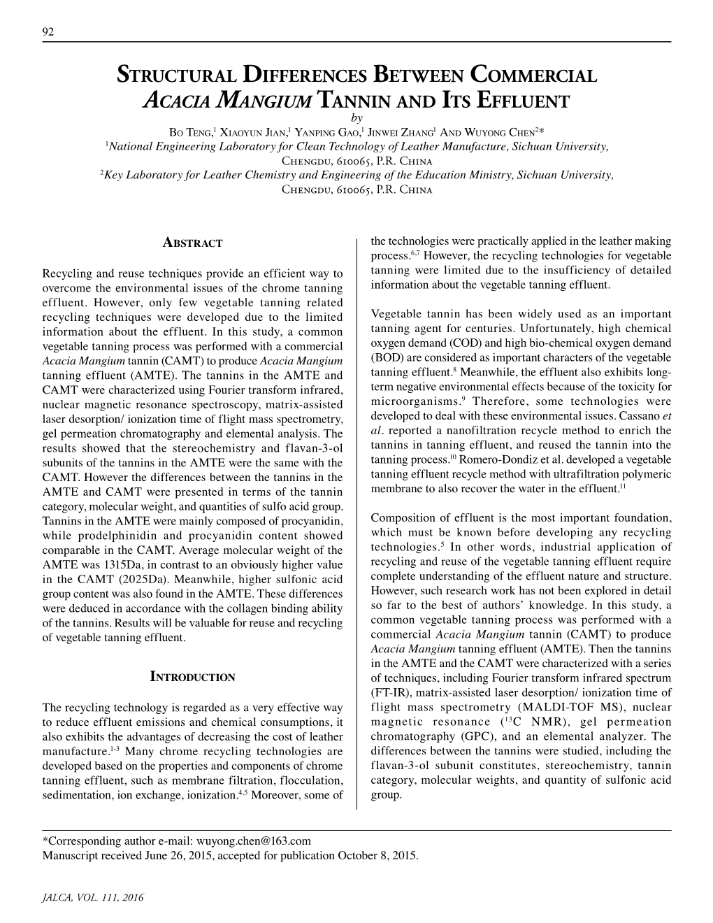 Structural Differences Between Commercial Acacia