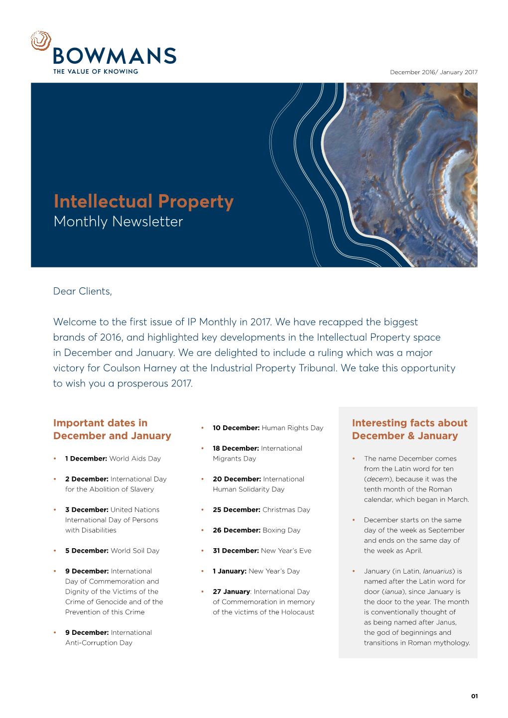 Intellectual Property Monthly Newsletter