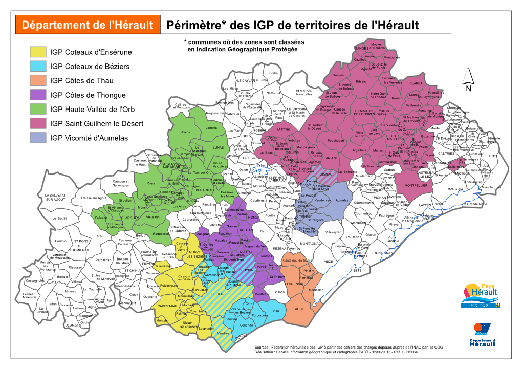 Périmètre* Des IGP De Territoires De L'hérault