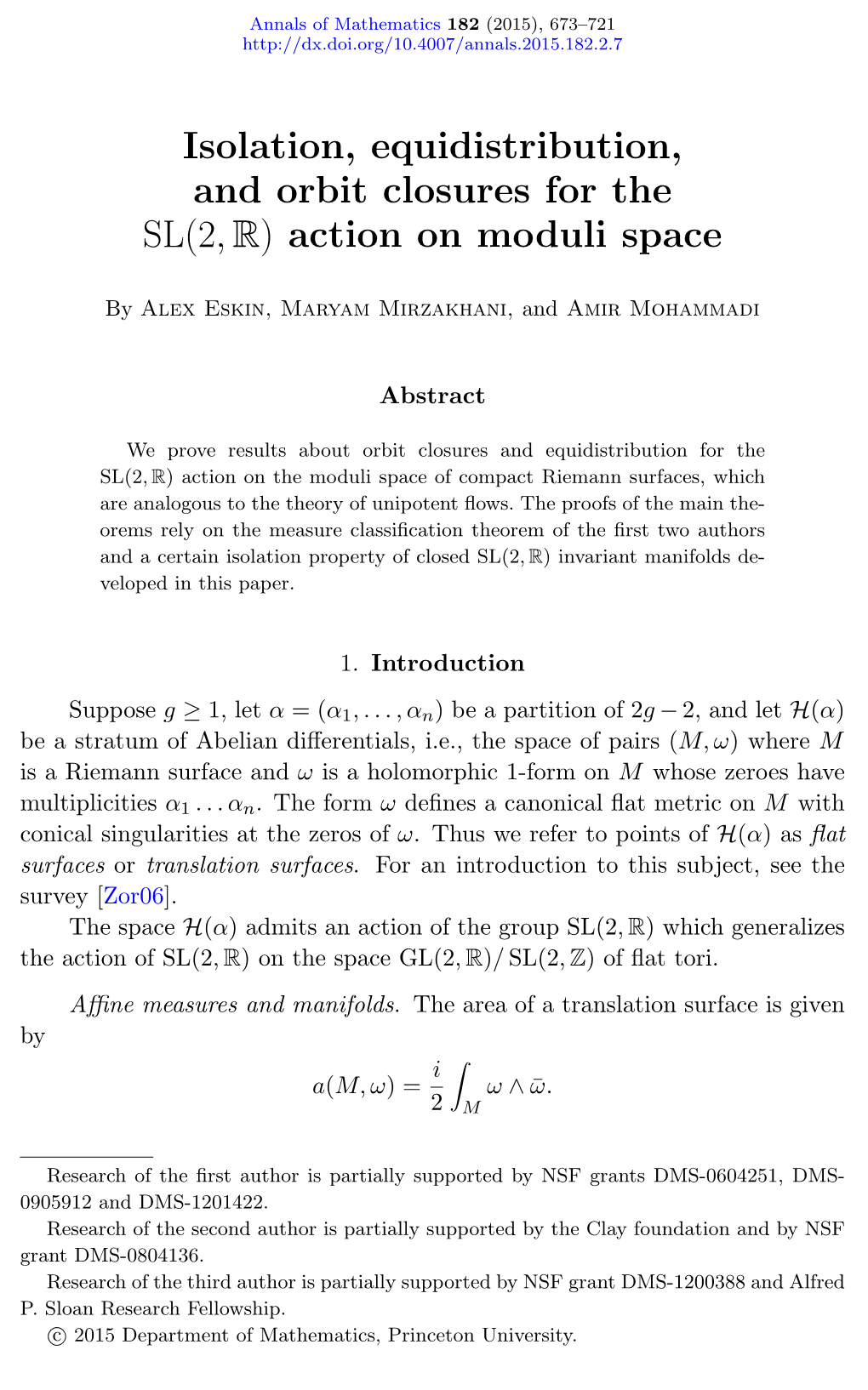 Action on Moduli Space