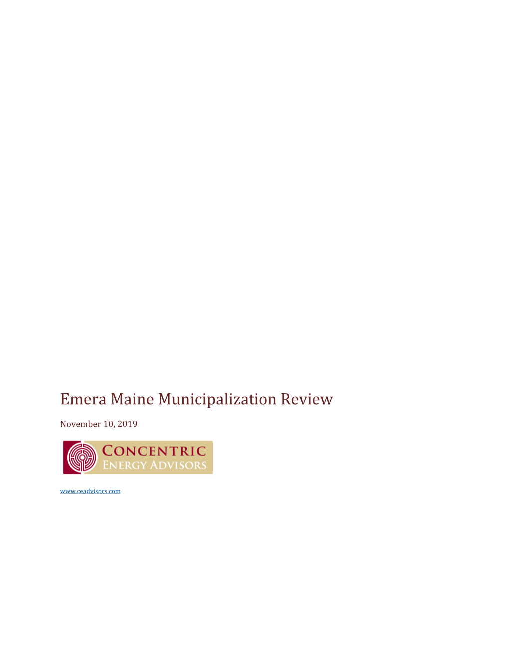 Emera Maine Municipalization Review