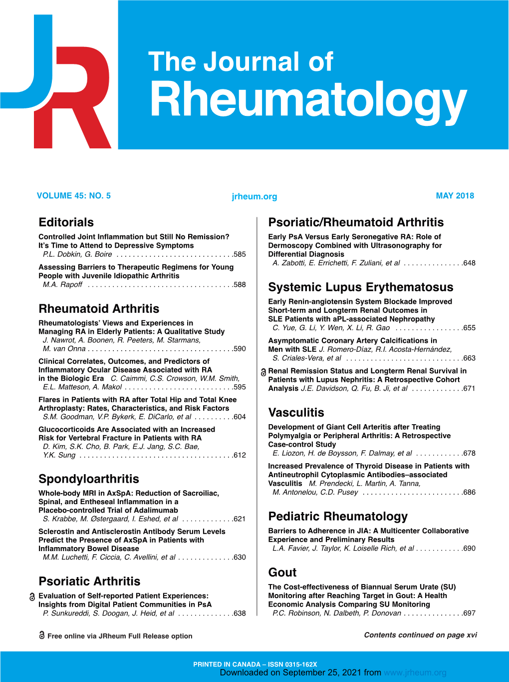 Editorials Rheumatoid Arthritis Spondyloarthritis Psoriatic Arthritis