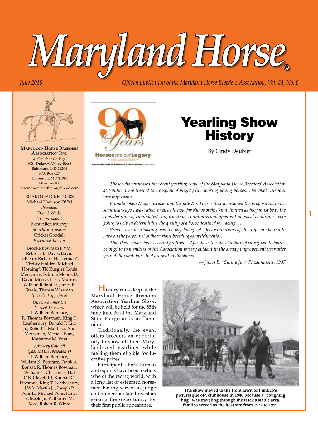 Yearling Show History