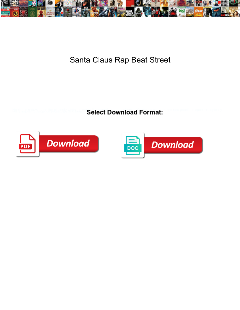 Santa Claus Rap Beat Street