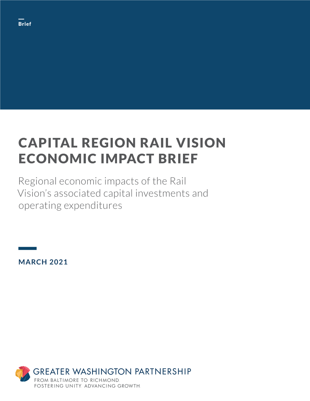 Capital Region Rail Vision Economic Impact Brief