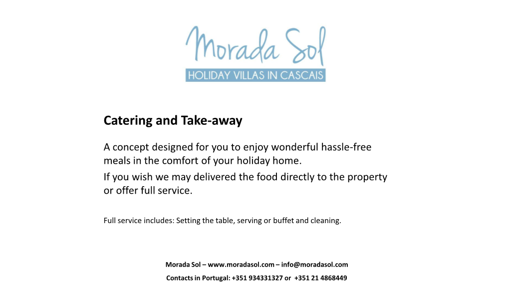 Catering and Take-Away