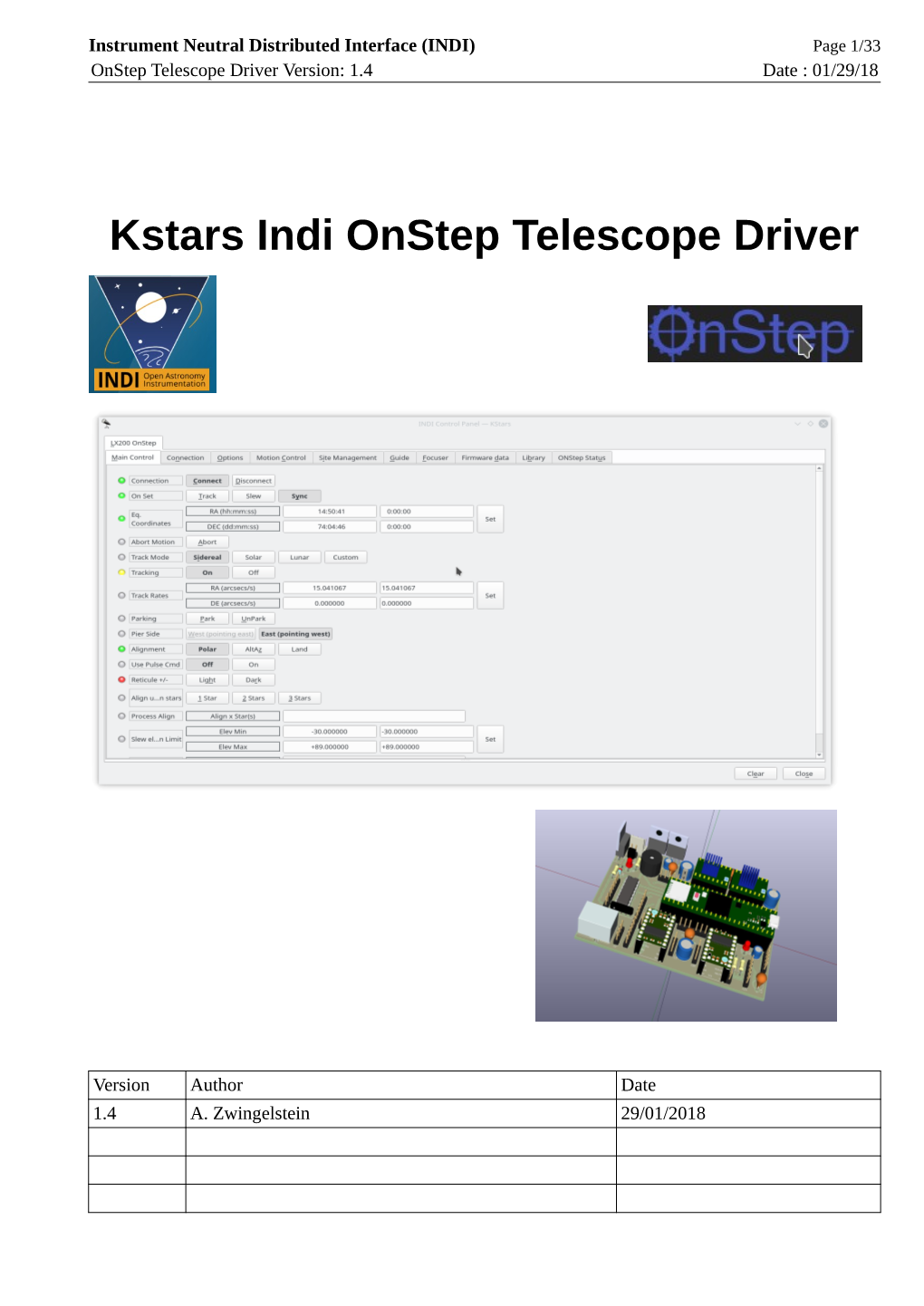 Kstars Indi Onstep Telescope Driver