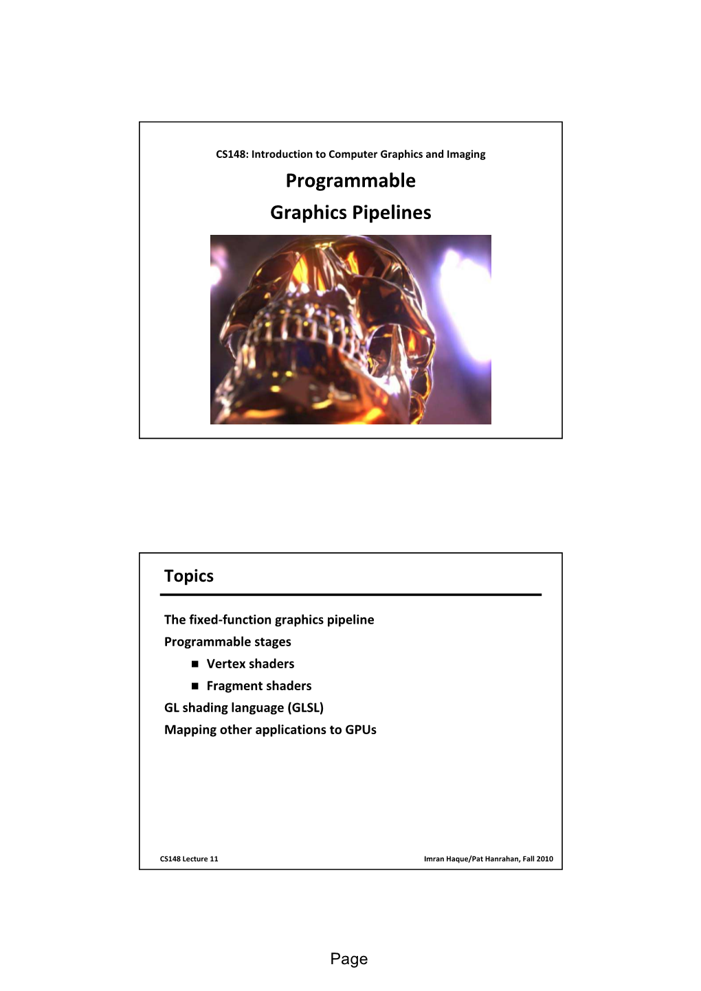 Programmable Shaders