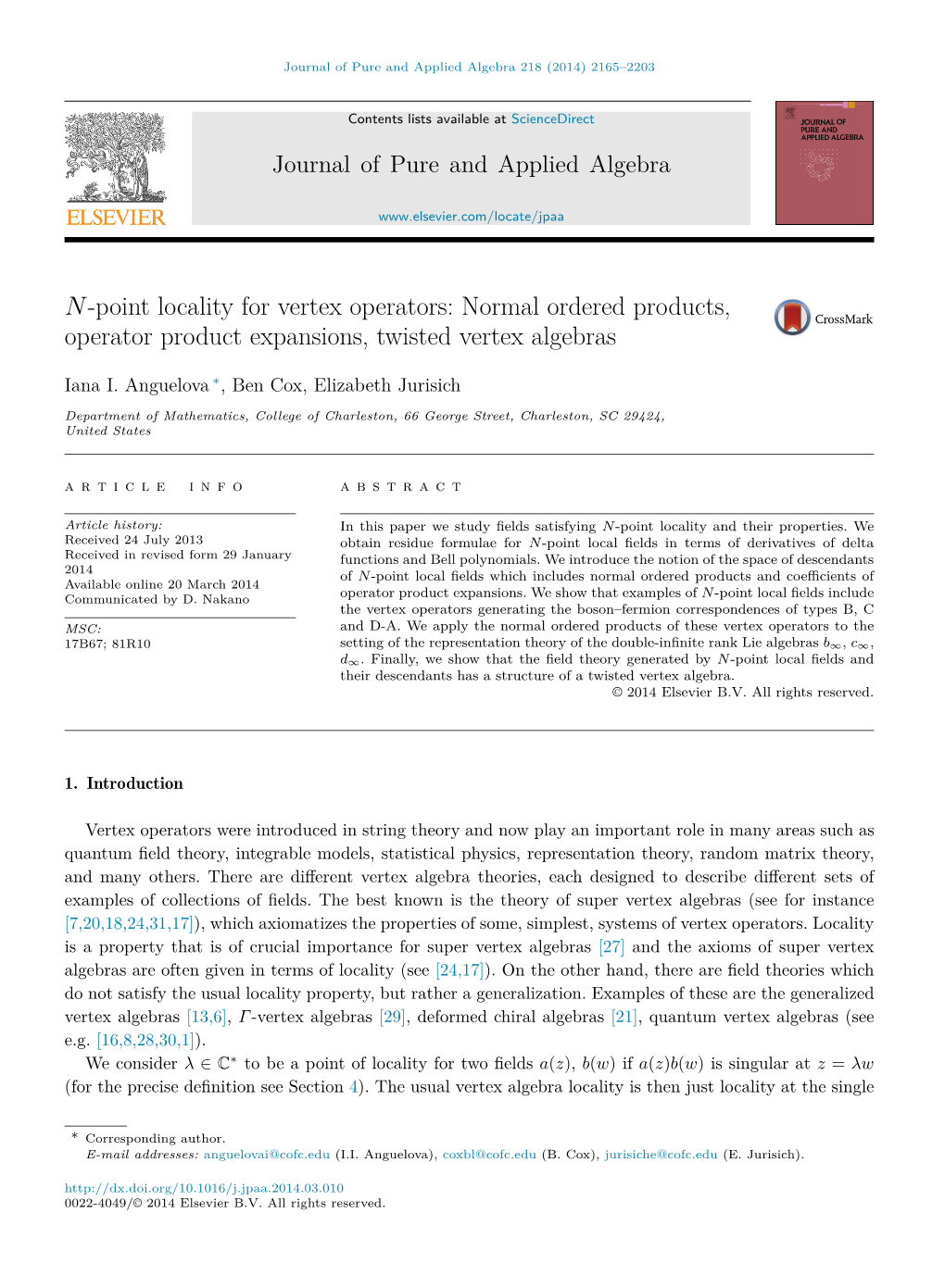 N-Point Locality for Vertex Operators: Normal Ordered Products, Operator Product Expansions, Twisted Vertex Algebras