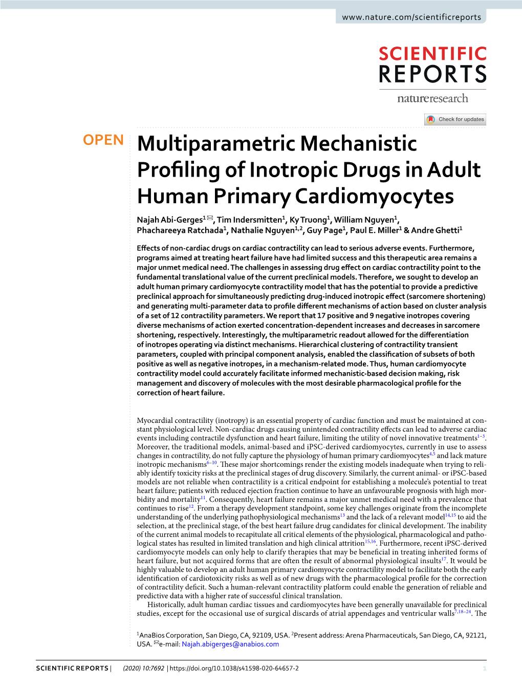 Multiparametric Mechanistic Profiling of Inotropic Drugs in Adult Human