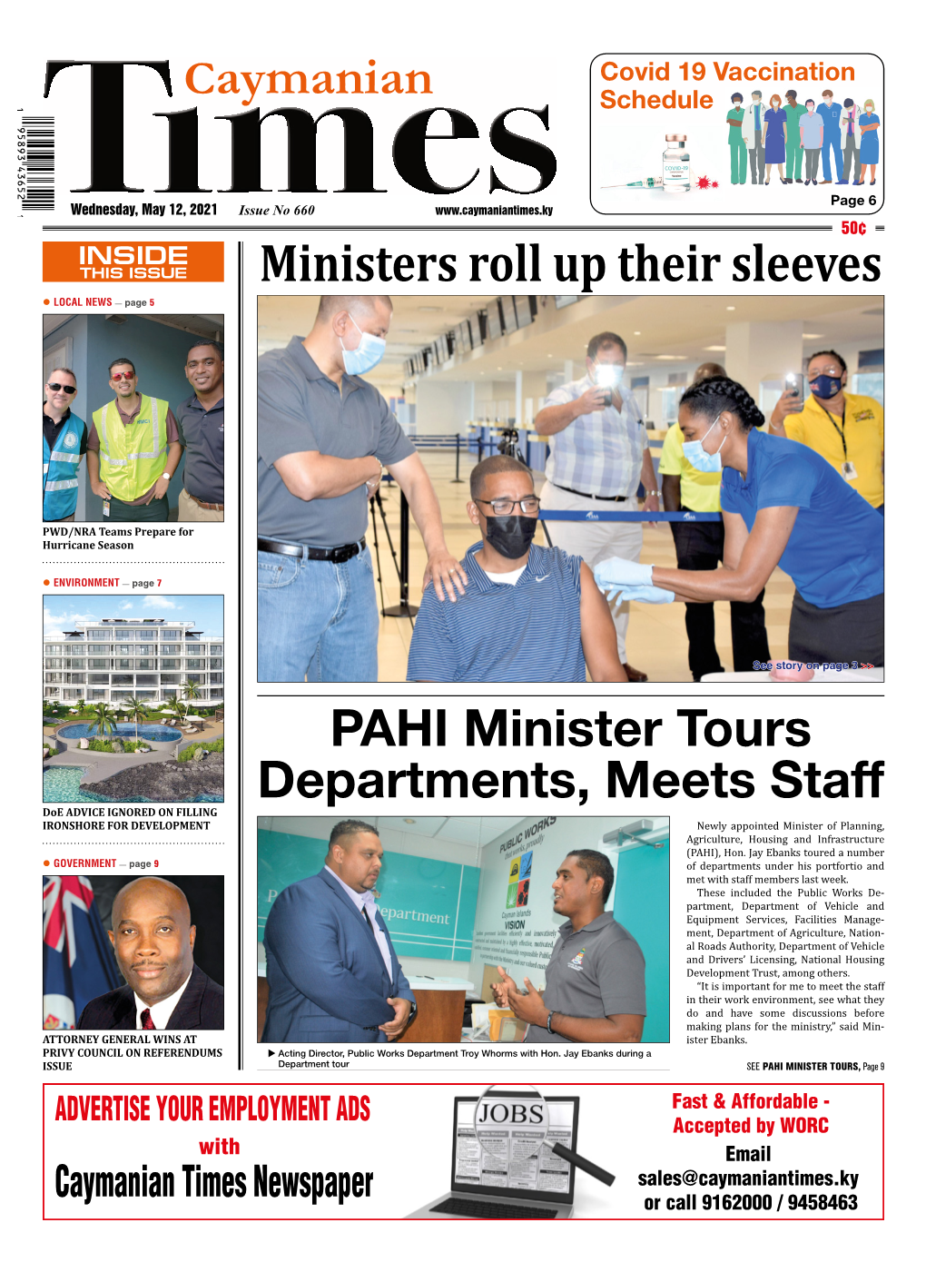 Ministers Roll up Their Sleeves  LOCAL NEWS — Page 5